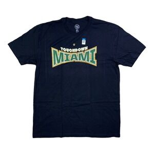 Miami Hurricanes Dyme Lyfe T-Shirt Touchdown Ring Creator Mens XL Black Tee NWT